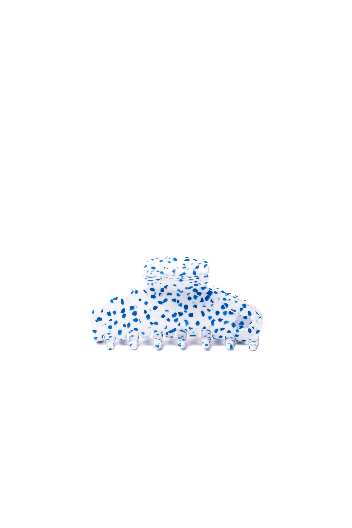 BLUE SPECKLED ACETATE CLAW - 2 SIZES