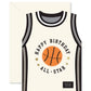 All-Star Basketball Jersey Birthday die-cut Greeting Card
