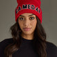 Game Day Pom Hat - Red & Black