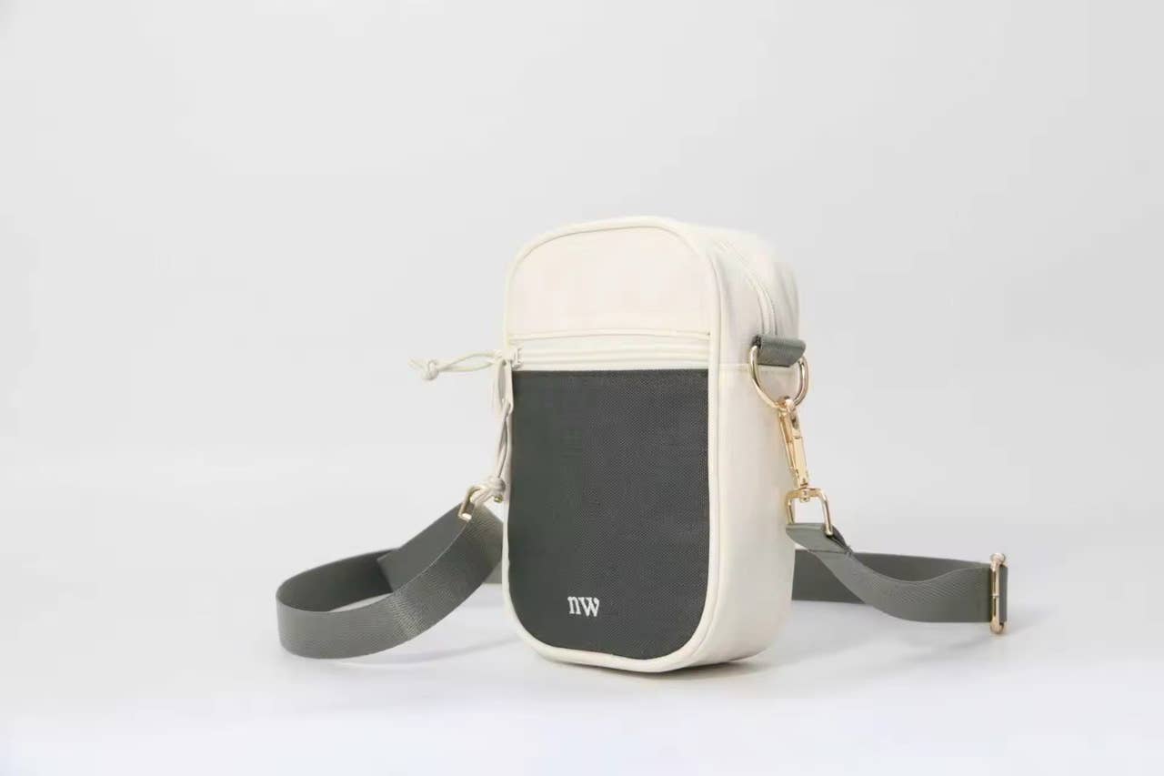 Crossbody Bag | Duo-Tone Tan/Green
