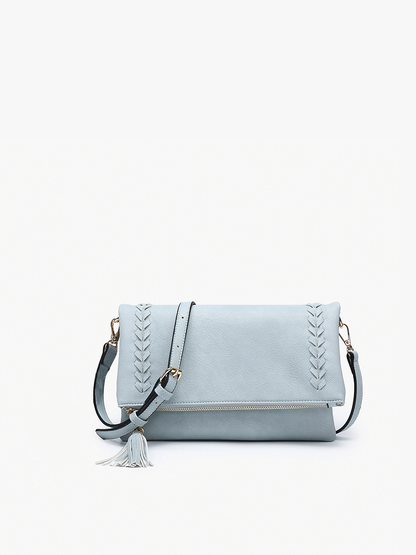 Whipstitch Crossbody w/ Tassel Zip