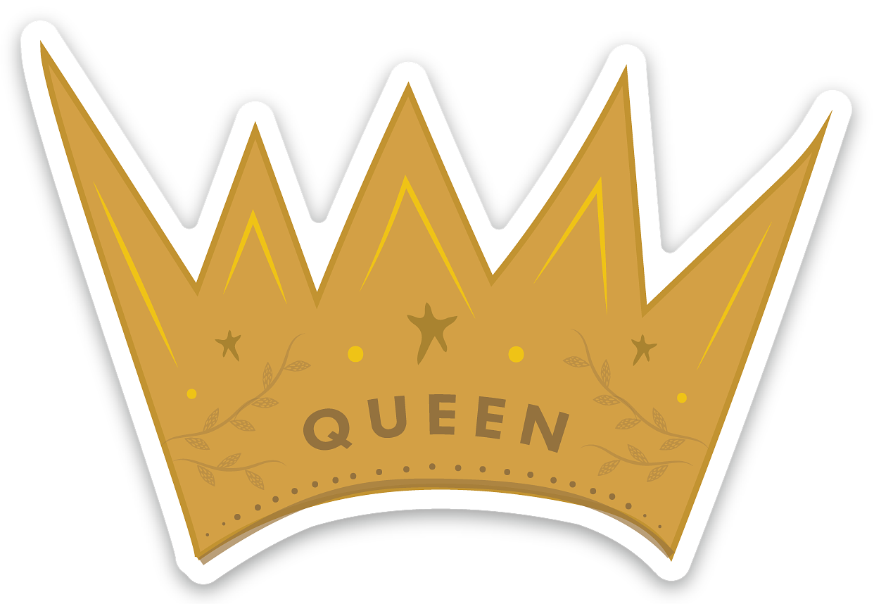 Queen Crown Vinyl Sticker