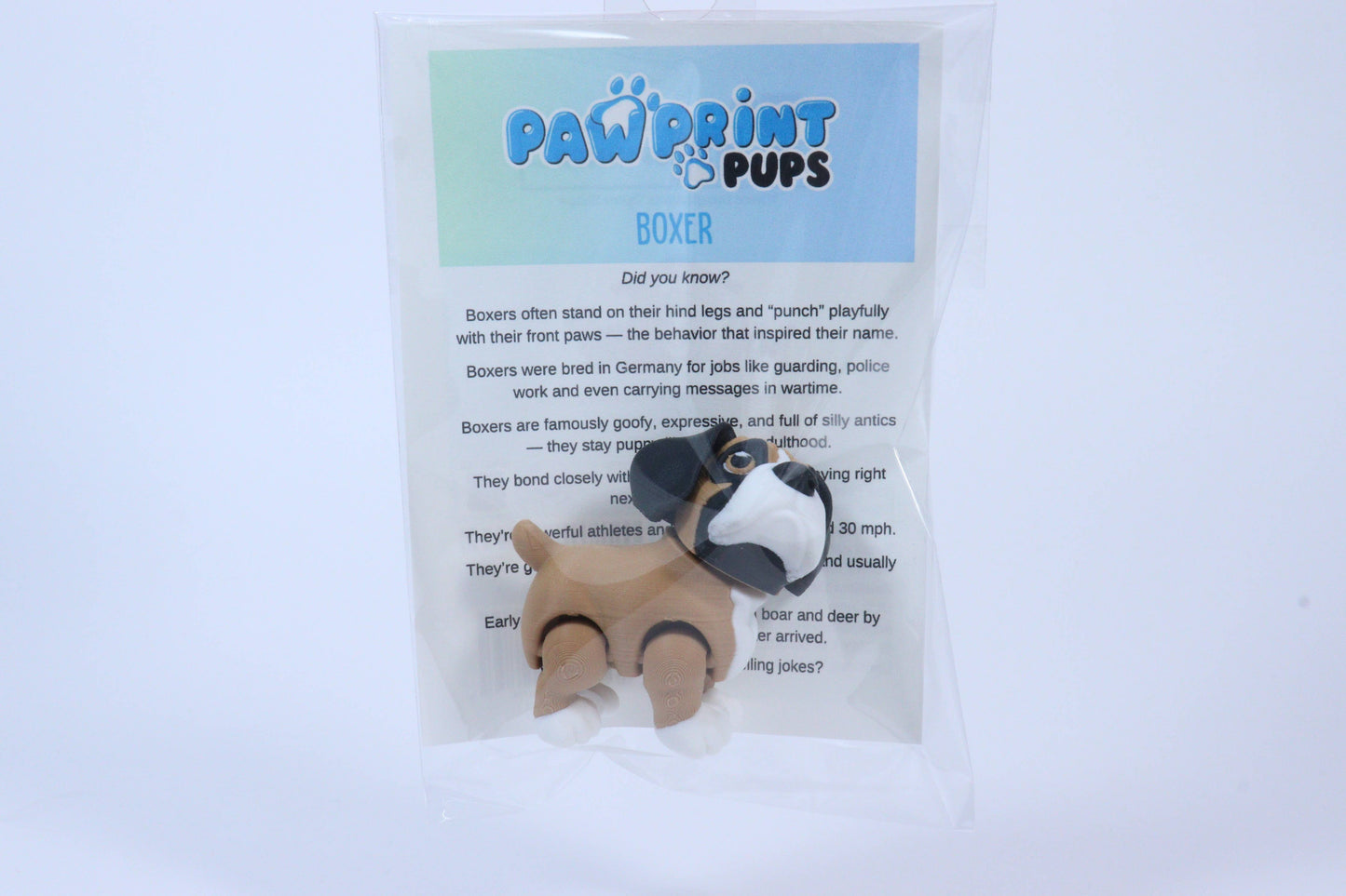 Paw Print Pups — Boxer Dog Fidget Toy (figurine, fidget)