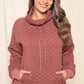 QUILTED PULL-OVER - MAUVE