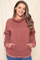 QUILTED PULL-OVER - MAUVE