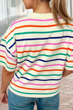 Striped Boxy Fit Knit Top