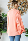 Textured Coral Knit Top