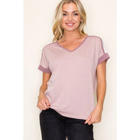 V-NECK TERRY TOP