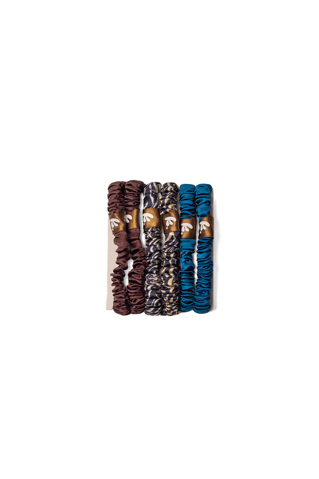 SKINNY SLEEP SCRUNCHIE 6-PACK — SATIN, HAIR-FRIENDLY