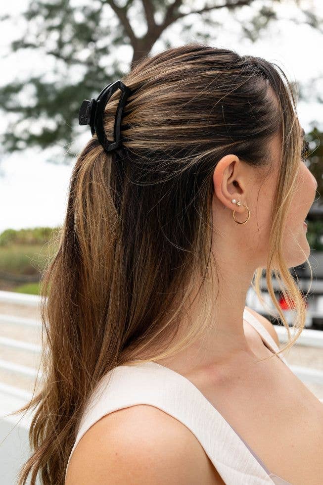Open | Jet Black | Small Hair Clip