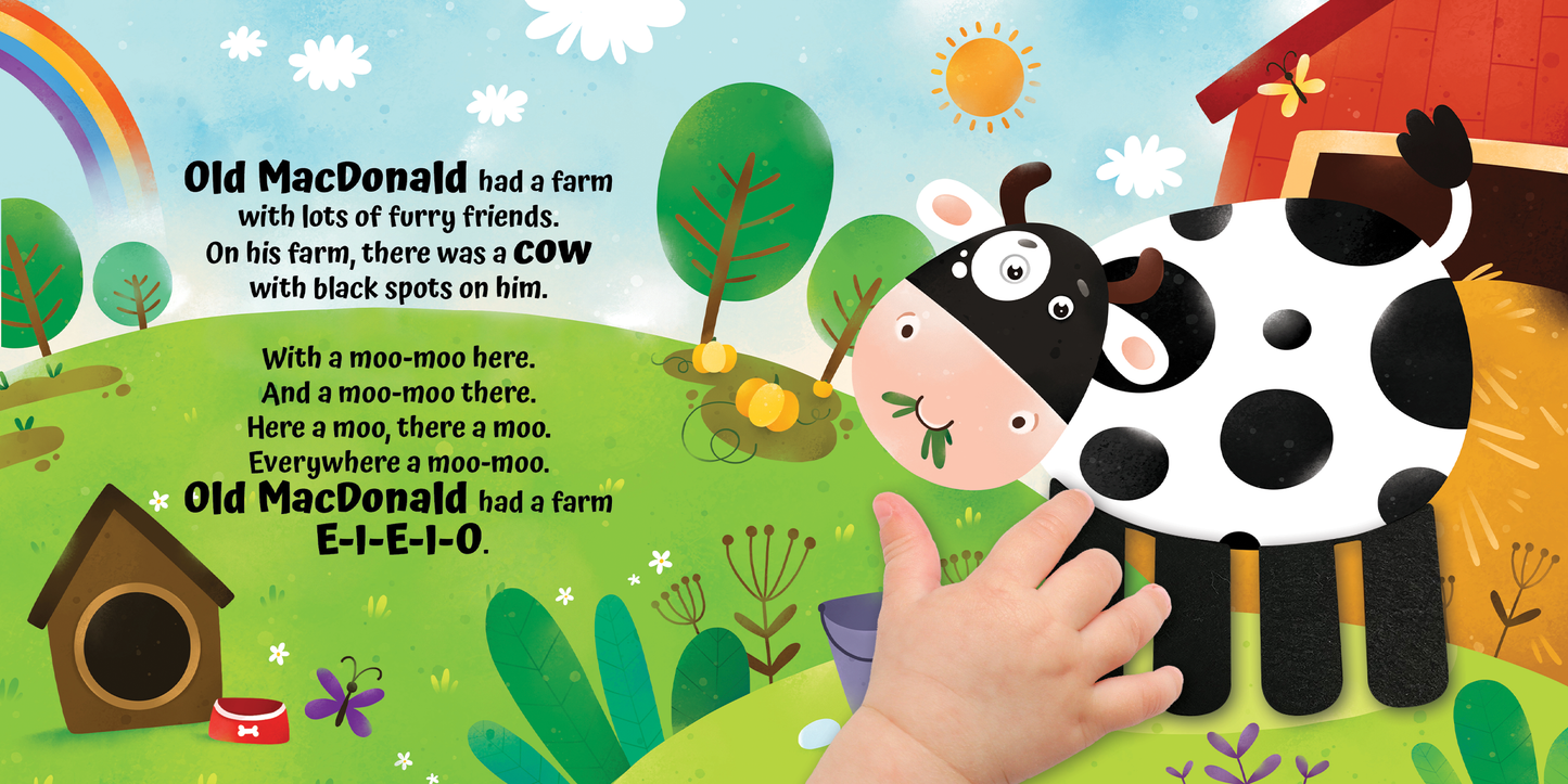 Old MacDonald Had a Farm - Children's Sensory Board Book with Multiple Touch and Feel Felt Legs and More