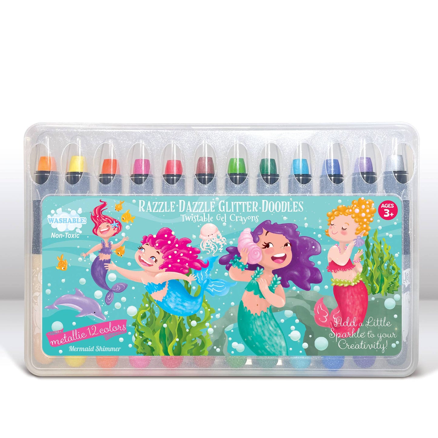 Mermaid Shimmer Glitter Doodle Twistable Gel Crayons