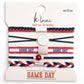 "Game Day" Crimson & Navy Hair Tie Bracelets