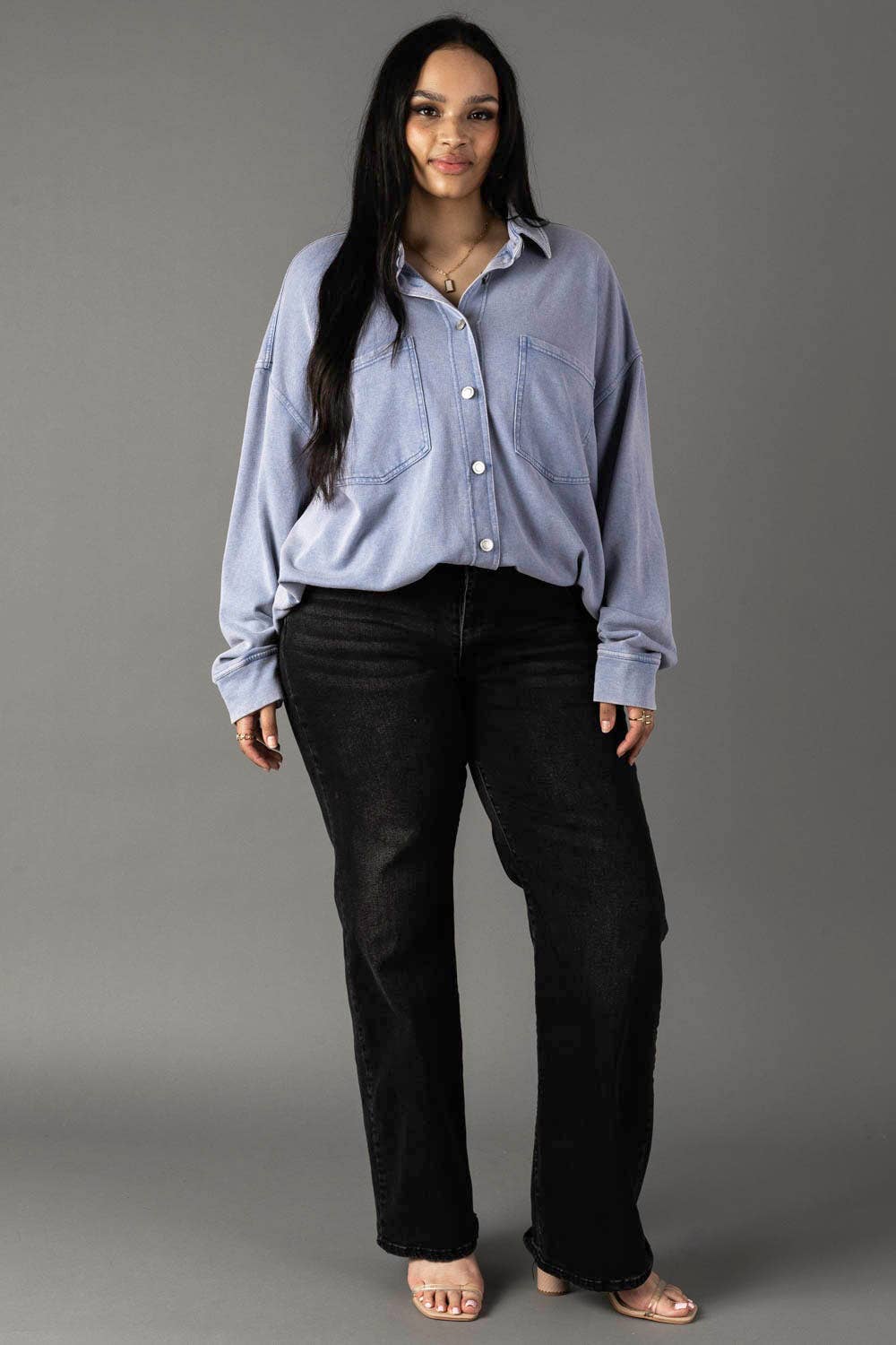 XXL Lt. Blue Super Soft Button Up