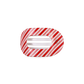 Flat Round Hair Clip | Small | Candy Cane Crush