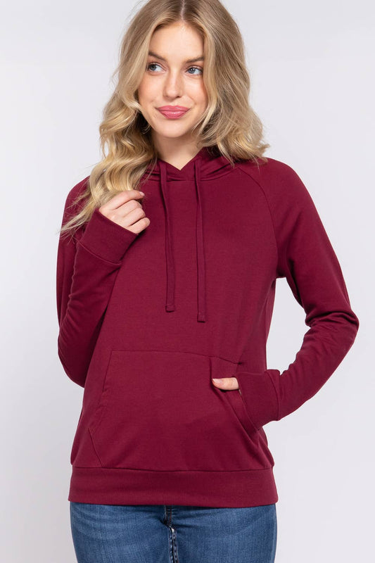 LONG SLEEVE PULLOVER FRENCH TERRY HOODIE (S, M, L)