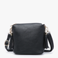 Dylan Crossbody w/ 2 Side Tassel Zippers: Navy