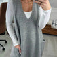 V-Neck Oversized Knit Vest