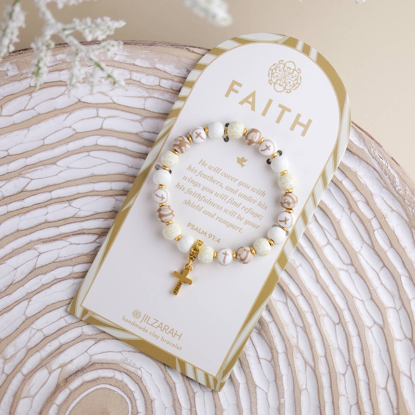 Faith Bracelet - Ivory Palm