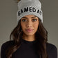 Game Day Pom Hat -Gray & Black