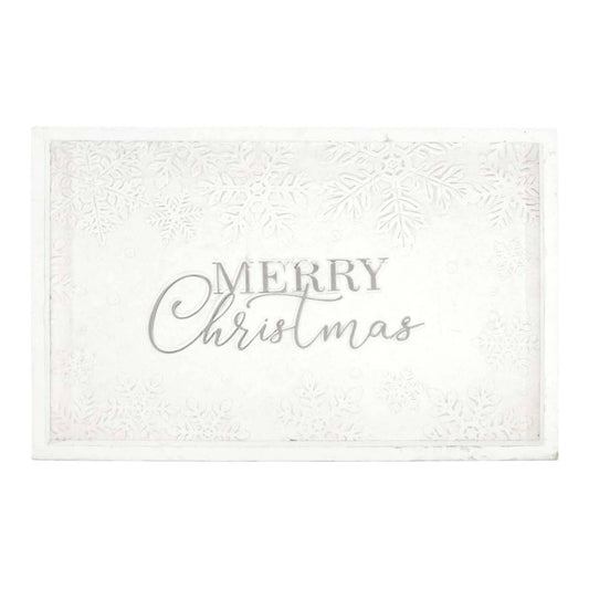 White Merry Christmas Sign