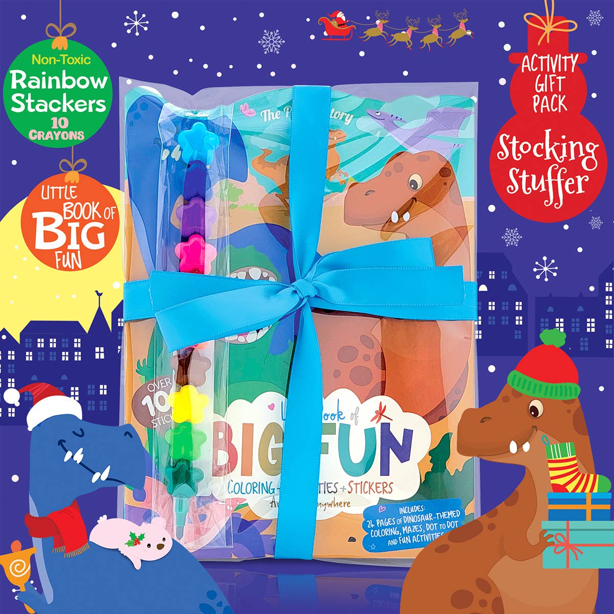 Dinosaur Stocking Stuffer Activity Gift Pack for Kids