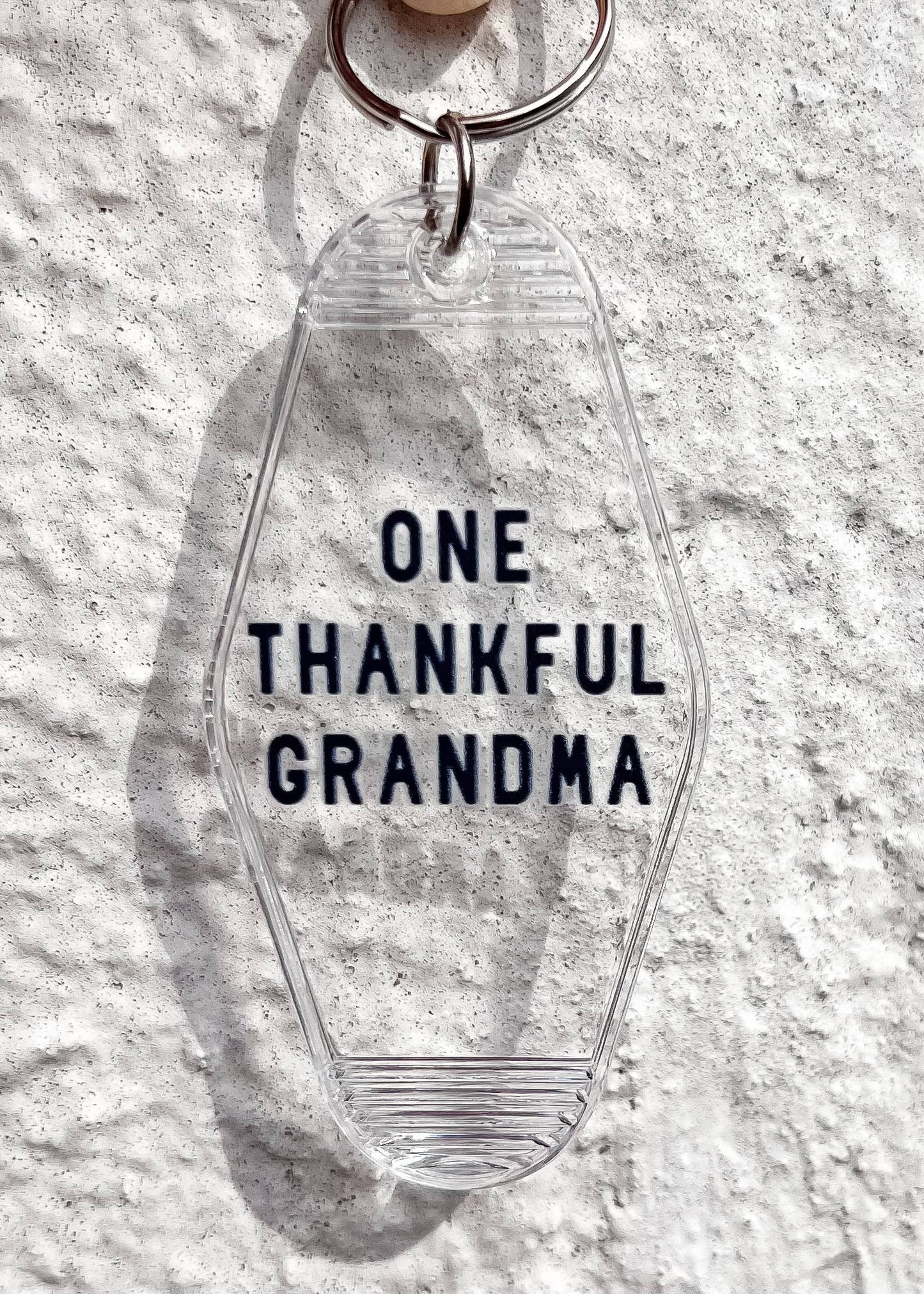 THANKFUL GRANDMA - Clear Vintage Motel Keychains 