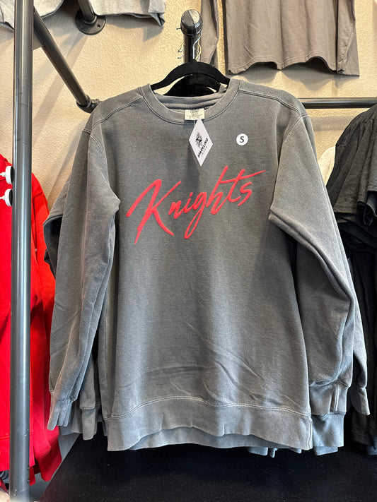 Puffy Printed Knights Crewneck