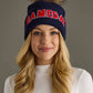 Game Day Pom Hat - Navy & Red