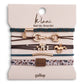 "Gallop" Horse & Bridle Equestrian Accents in Rich Brown & Blue Hair Tie Bracelets
