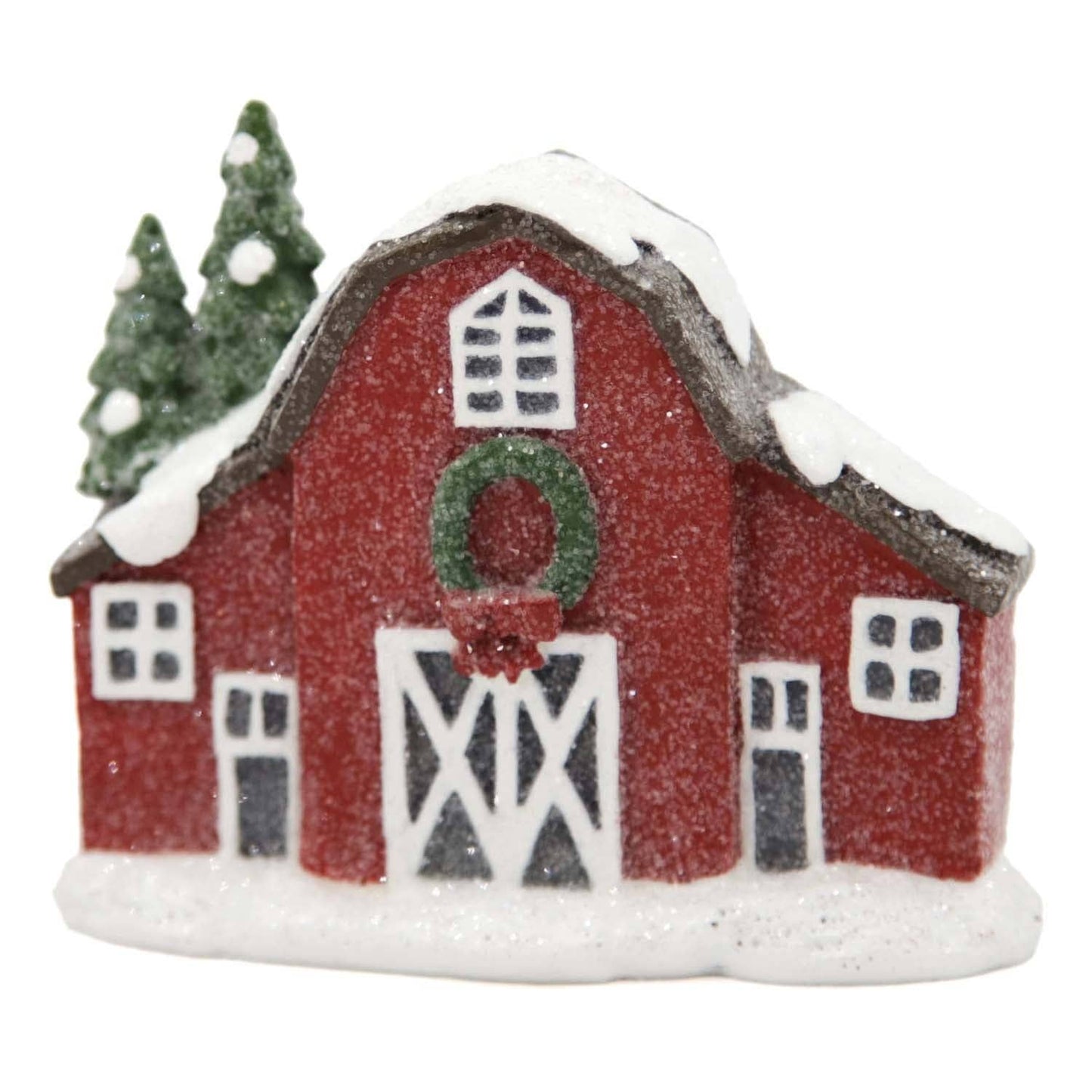 Resin Snowy Barn