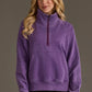 Dk. Purple Quarter Zip Sweatshirt