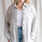 Waffle Knit Button Shirt - Plus Top (3X)