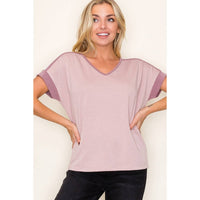 V-NECK TERRY TOP