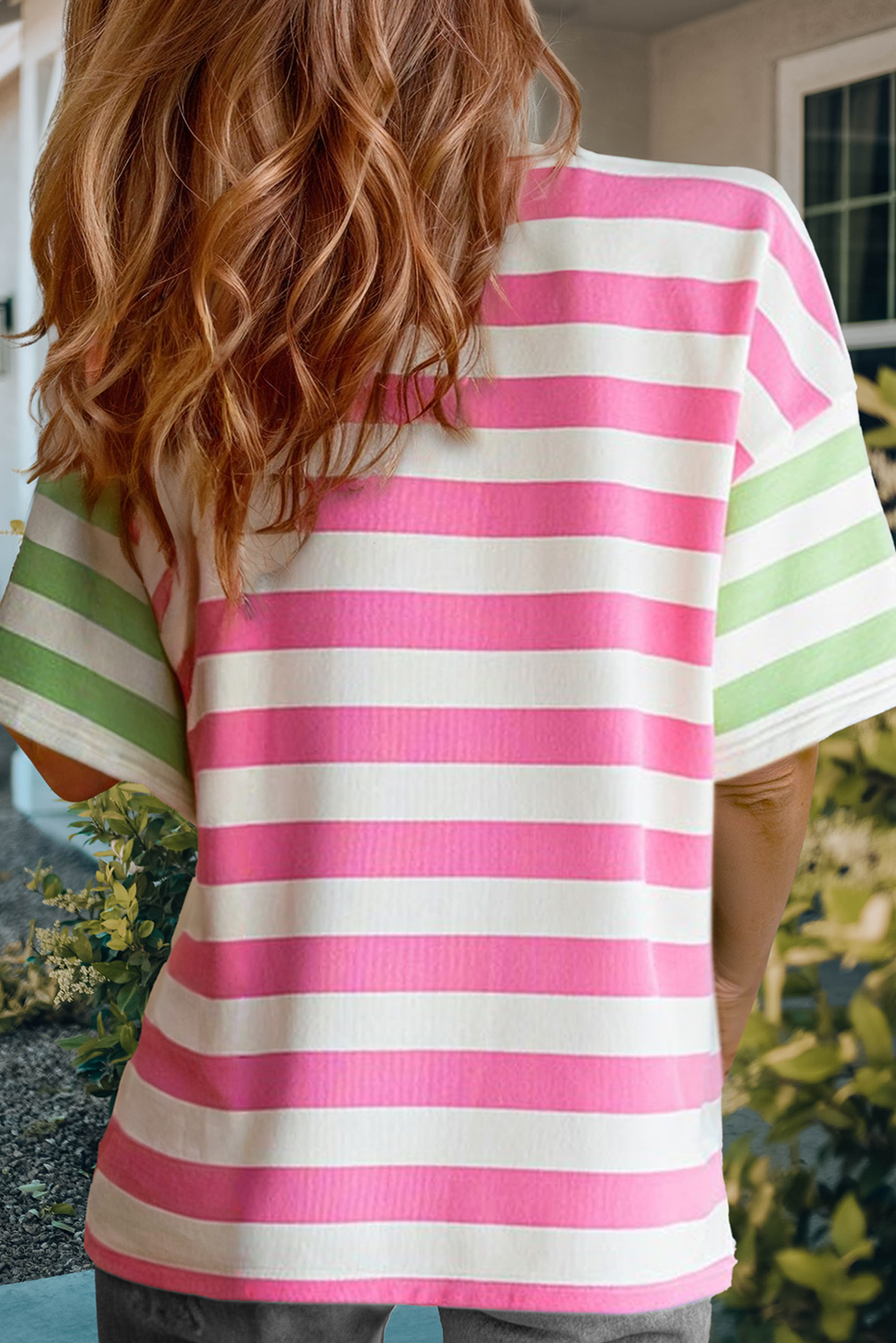 Contrast Patch Pocket Drop Sleeve Tee (S, M, L)