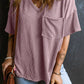Corded V-Neck T-shirt (L, XL, XXL)