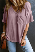 Corded V-Neck T-shirt