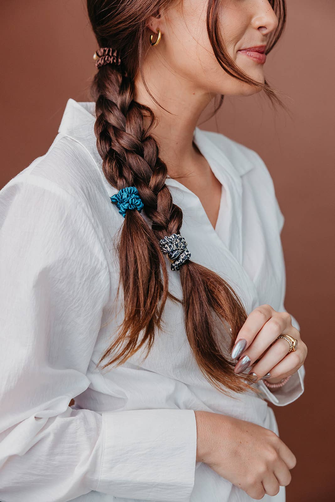 SKINNY SLEEP SCRUNCHIE 6-PACK — SATIN, HAIR-FRIENDLY