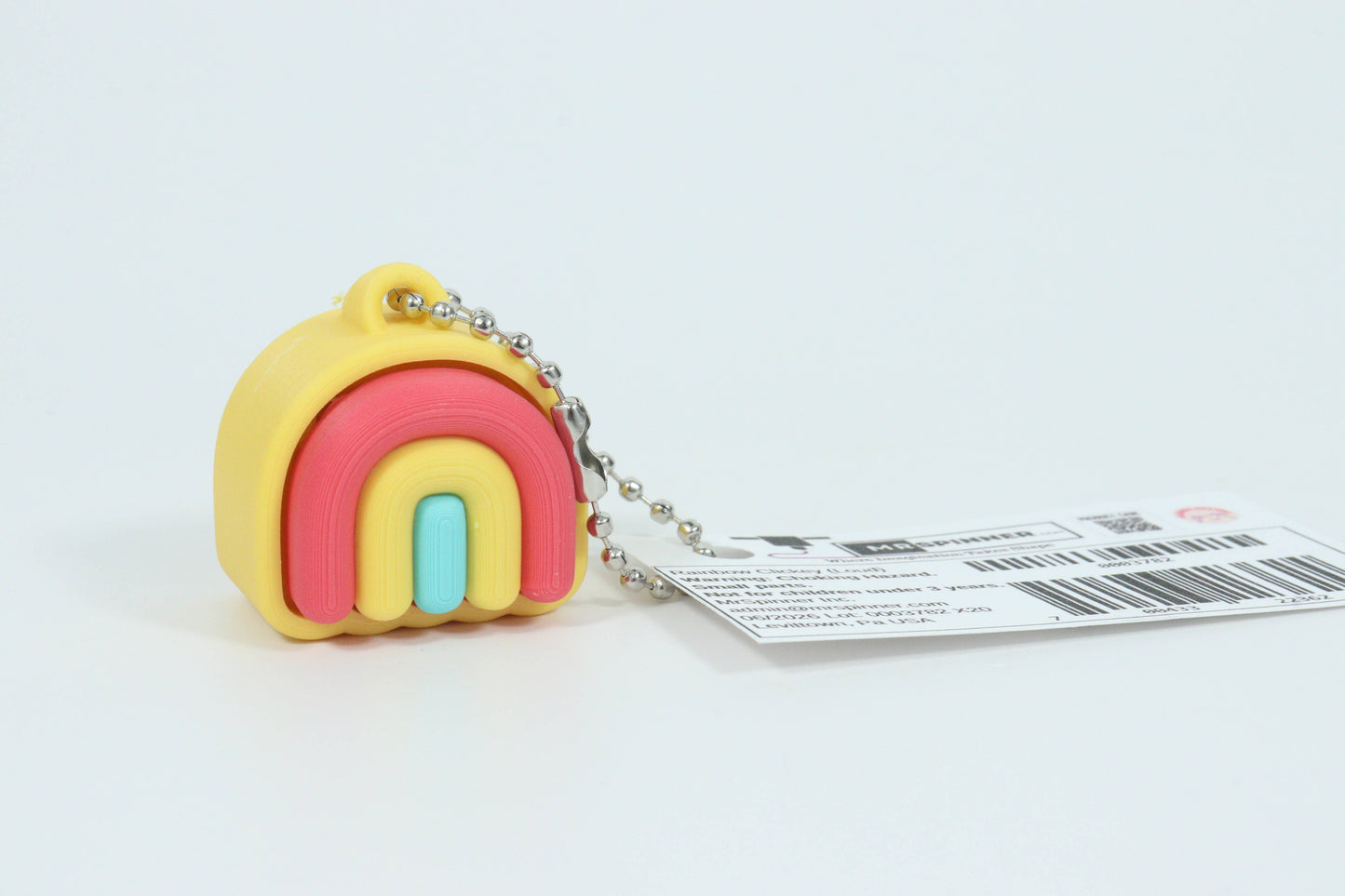 Rainbow Click Fidget Keychain (Silent or Loud)