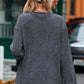 Solid Ribbed Knit Pullover Sweatshirt