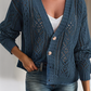 Open Knit Drop Shoulder Cardigan (XL, 2XL)