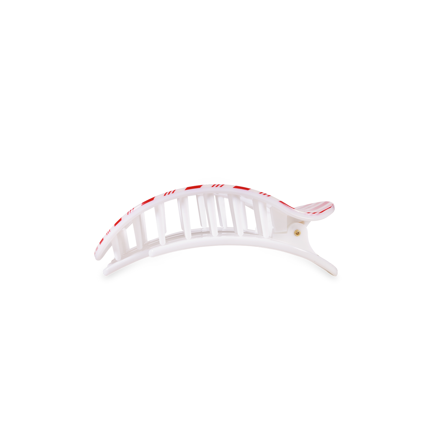 Flat Round Hair Clip | Small | Candy Cane Crush