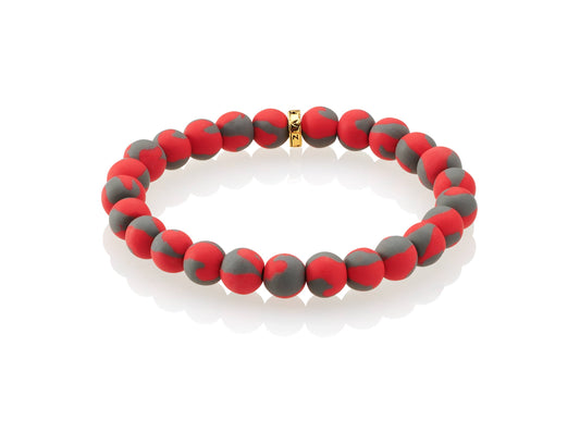 Red-Gray Game Day Bracelet