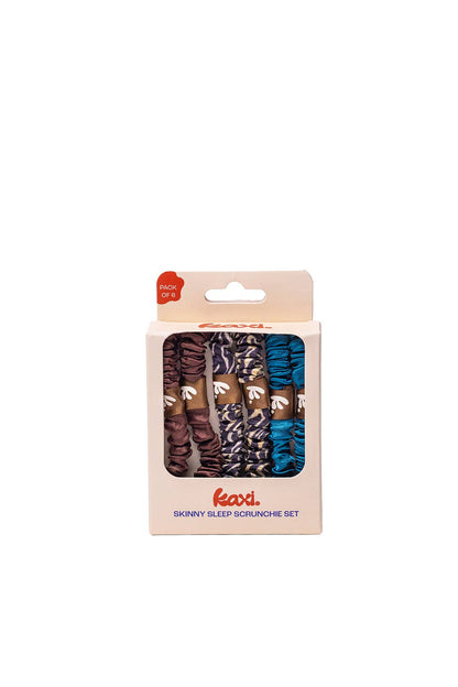 SKINNY SLEEP SCRUNCHIE 6-PACK — SATIN, HAIR-FRIENDLY