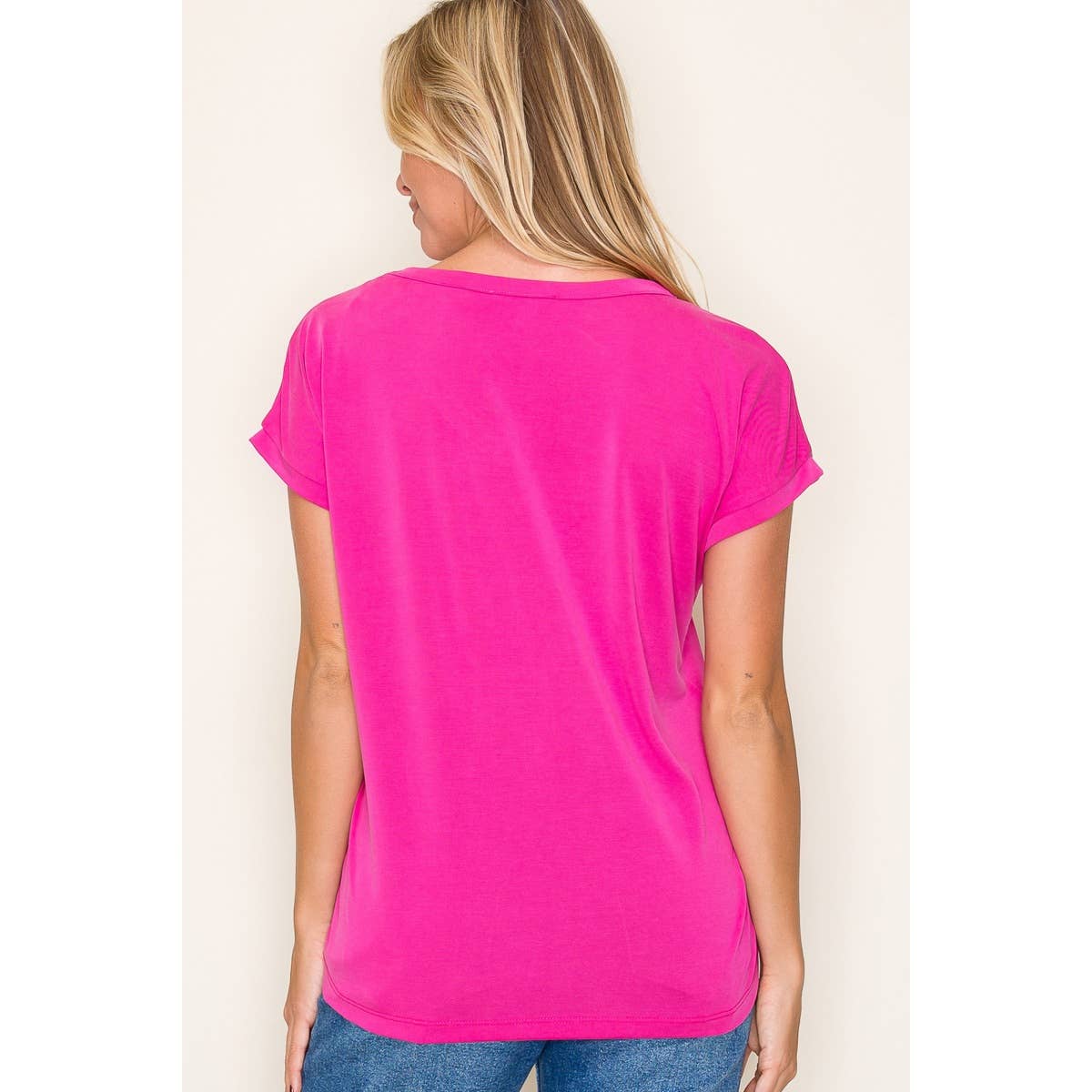 V NECK MODAL JERSEY TOP