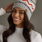 Pom Hat - Gray, Red & White