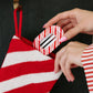 Flat Round Hair Clip | Small | Candy Cane Crush