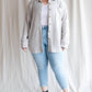 Waffle Knit Button Shirt - Plus Top (3X)