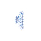 BLUE SPECKLED ACETATE CLAW - 2 SIZES