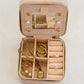 Eloise Velvet Travel Jewelry Box Case Organizer with Mirror